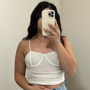 Sheer white top